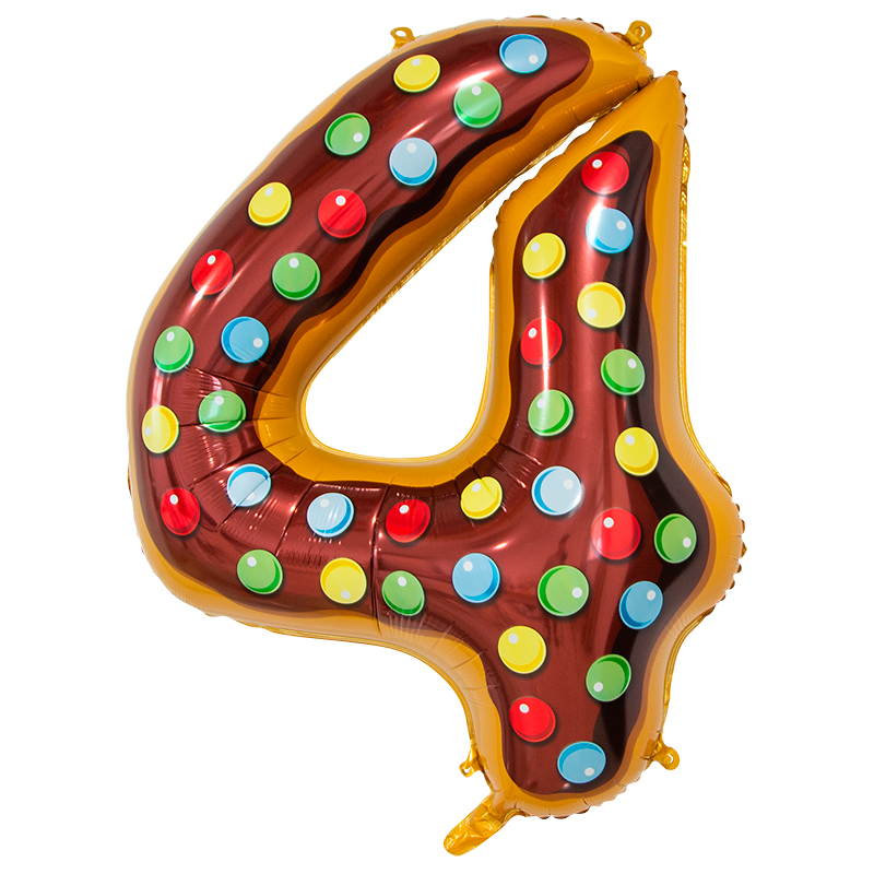 К 34 Цифра 4 Пончик в упаковке / Zero Donut / 1 шт /