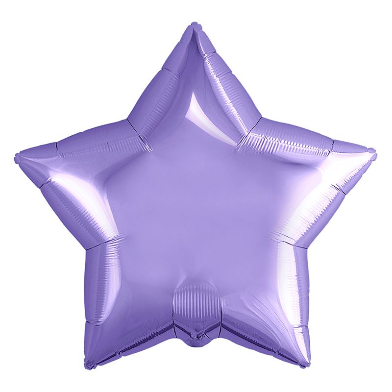 Шар (30''/76 см) Звезда, Фиолетовый пастель, 1 шт. в упак.