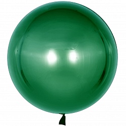 Шар с клапаном (18''/46 см) Сфера 3D, Deco Bubble, Зеленый, 1 шт.