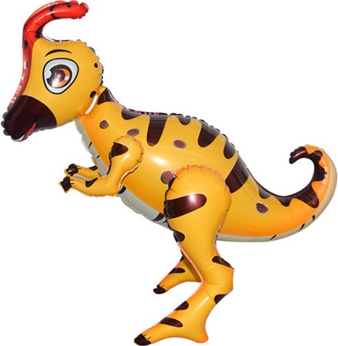 Шар 3D (26''/66 см) Фигура, Динозавр Гадрозавр, Светло-коричневый, 1 шт. в уп.