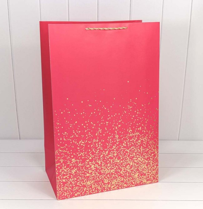 Пакет "Золотые вкрапления" 42*64,25 см, 1 шт. Розовый