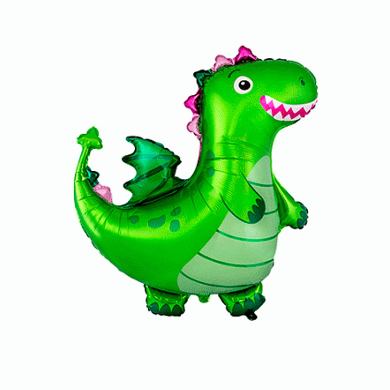 FM Шар (36''/90 см) Фигура, Динозаврик, Зеленый