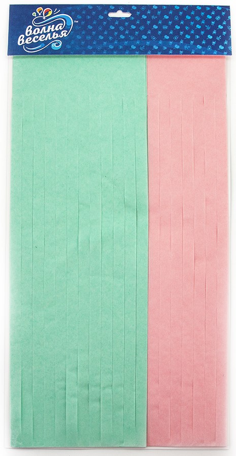 Гирлянда Тассел, Розовый/Мятный, 35*12 см, 10 листов.