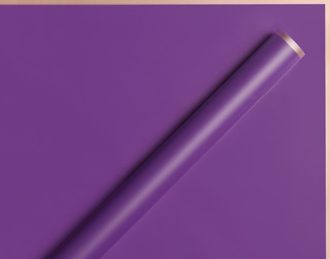 Плёнка в листах 58*58 (20 шт.) матовая с золотым краем  Тёмно-фиолетовый