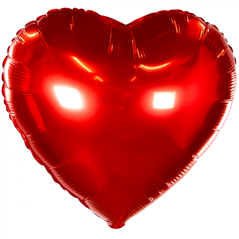 Шар (40''/102 см) Сердце, Красный, 1 шт.