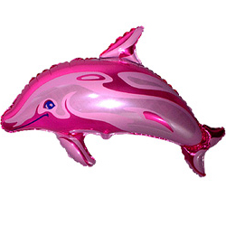 FM Шар (14''/36 см) Мини-фигура, Дельфин фигурный, Фуше