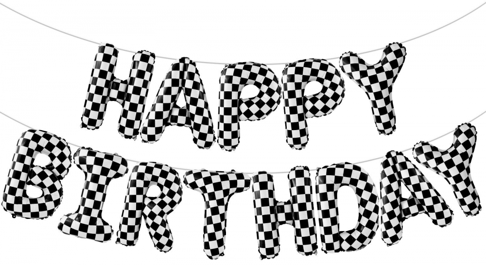 Набор шаров-букв (16''/41 см) Мини-Надпись "Happy Birthday", Пит-Стоп, 1 шт.
