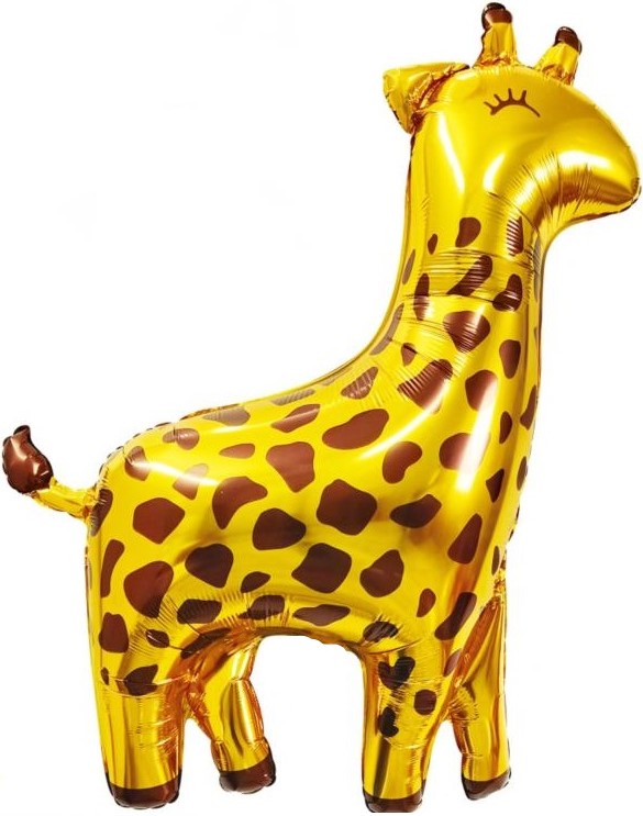 Шар (46''/117 см) Фигура, Жираф, Золото, 1 шт.