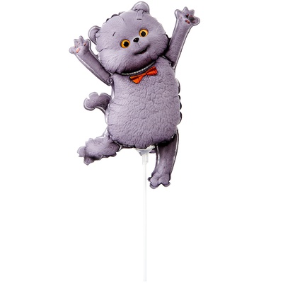 Шар с клапаном (16''/40см) Мини-фигура,Кот Басик