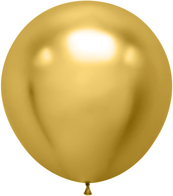 Шар (36''/91 см) Золото, хром, 1 шт.