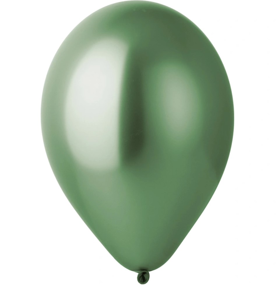 Шар 14" Хром Glossy Lime Green, BELBAL / 50 шт./