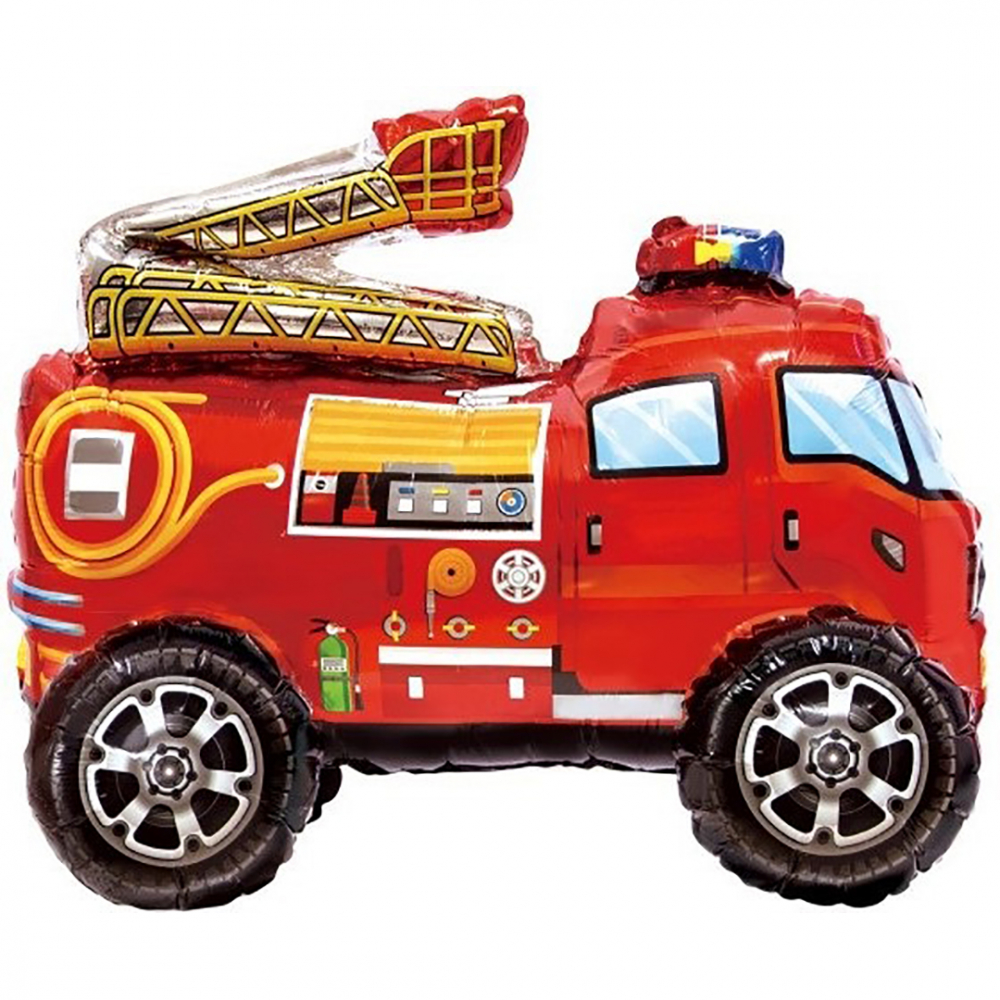 Шар 3D (24''/61 см) Фигура, Пожарная машина, 1 шт. в уп.