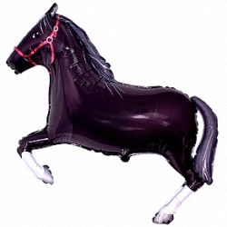 FM Шар (42''/107 см) Фигура, Лошадь, Черный