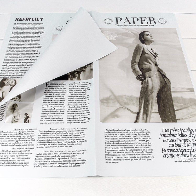 Плёнка в листах 56,5*56,5 (20 шт.) матовая "Газета PAPER" 65мкм Голубовато-серый