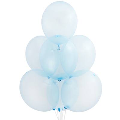 Шар 14" Кристалл Экстра Bubble Blue, BELBAL / 50 шт./