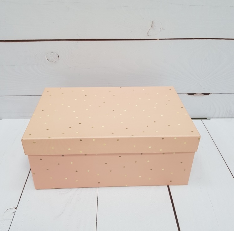 Коробка Конфетти, Персиковый,  15*9,5*6 см, 1шт.