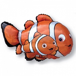 FM Шар (32''/81 см) Фигура, Рыба-клоун Немо, Оранжевый