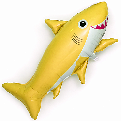 FM Шар (39''/99 см) Фигура, Счастливая акула, Желтый