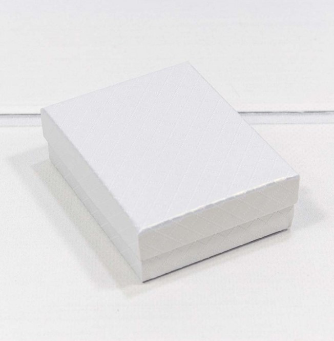 Коробка Прямоугольная 9*7*2,8 "Ромбики" Белый