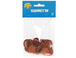 Конфетти Круги фол роз золото 2,5см 20г