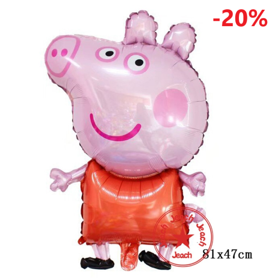 Шар(30"/78см)Фигура,Свинка Пепа Супер, Китай