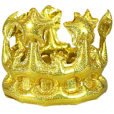Шар (8/20см) Фигура, Корона золото голография, в упак. ПОД ВОЗДУХ