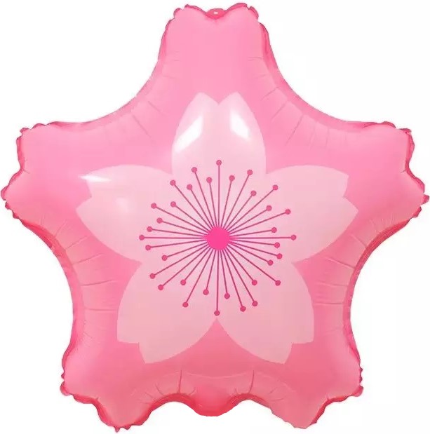 Шар (22''/56 см) Цветок, Нежно-розовый, 1 шт.