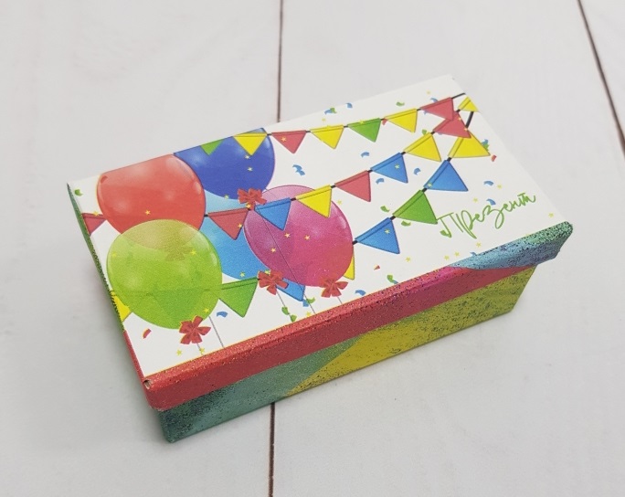 Коробка подарочная прямоугольная "С Днем Рождения!"  11 х 6,5 х 4  см