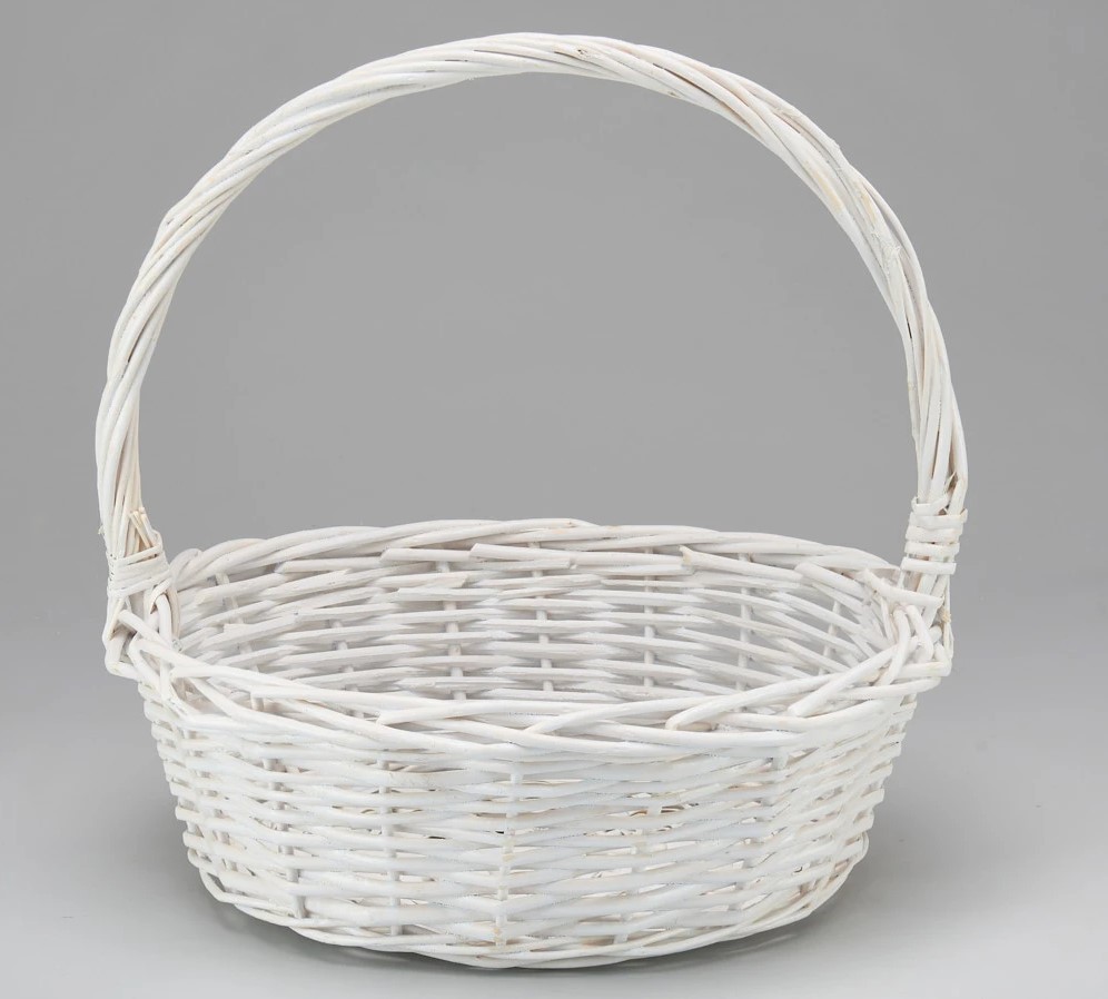 Корзина плетеная (ива): 35*35*13H*36HH, 1 шт., белый