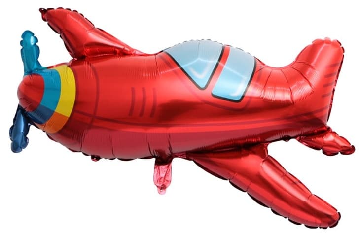Шар (38''/100 см) Фигура, Самолет, Красный, Китай