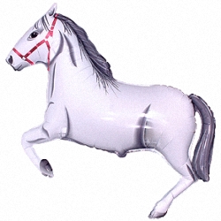 FM Шар (42''/107 см) Фигура, Лошадь, Белый