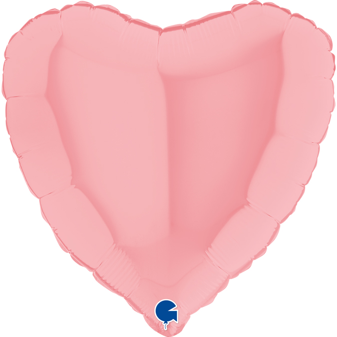 G Шар (18''/46 см) Сердце, Макарунс, Нежно-розовый, 1 шт.