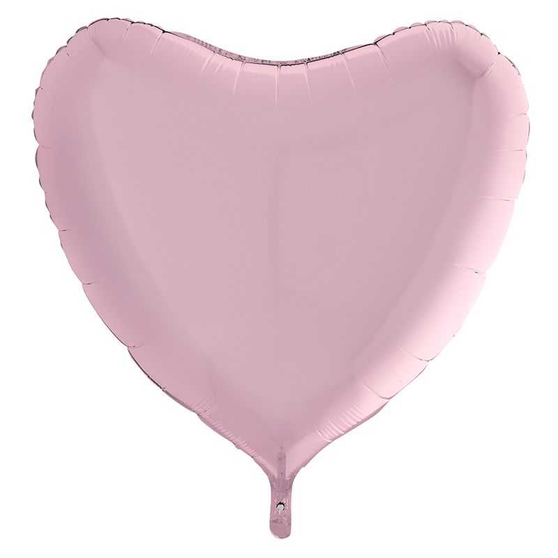 G Шар (36''/91 см) Сердце, Розовый, 1 шт.