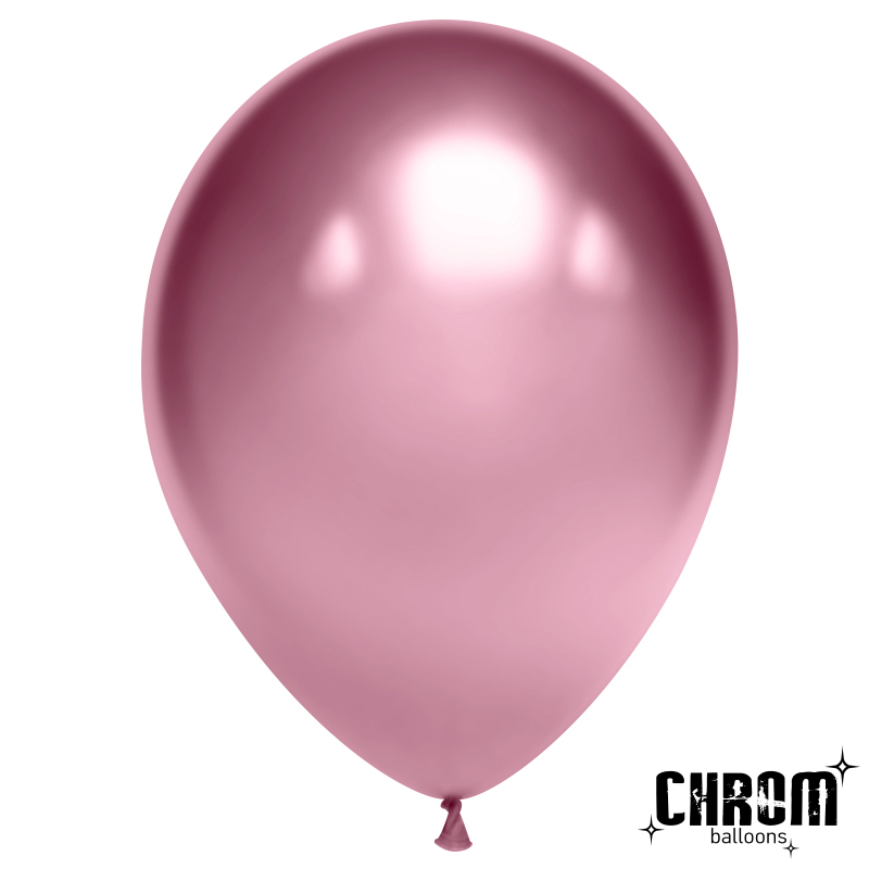 Китай Шар (5''/13 см) Розовый, хром, 50 шт.