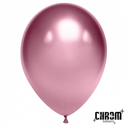 Шар (12''/30 см) Розовый, хром, / 50 шт. /