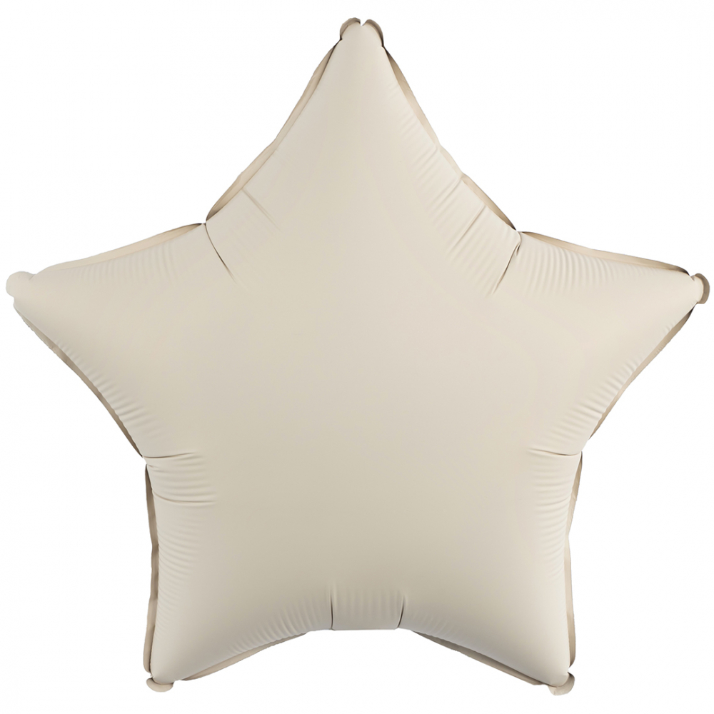 FM Шар (18''/46 см) Звезда, Кремовый Латте, Матовый, 1 шт.