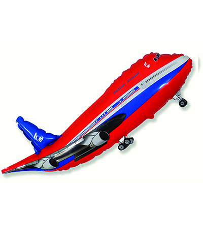 Самолет аэробус красный   82x42cm Китай