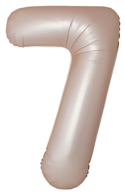 FM Шар (40''/102 см) Цифра, 7 Slim, Звездное Золото, Матовый в уп.