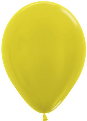 S Шар (12''/30 см) Желтый (520), металлик, 50 шт.