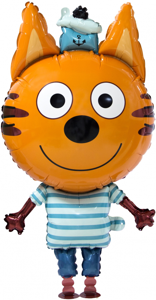 Шар 3D (39''/99 см) Ходячая Фигура, Три Кота, Коржик, 1 шт. в уп.