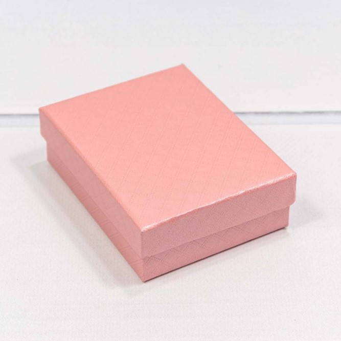 Коробка Прямоугольная 9*7*2,8 "Ромбики" Розовый