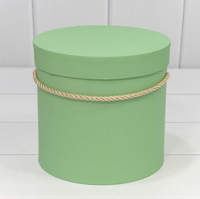 Коробка Цилиндр Зеленый 13,5*13,5 см