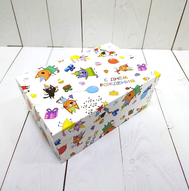 Коробка подарочная Три Кота, Играем вместе, 19*13*8 см