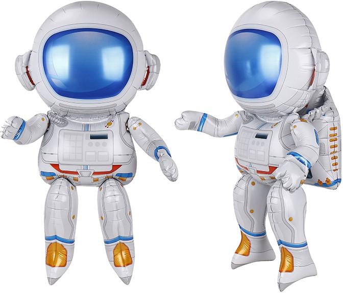 Шар 3D (30''/76 см) Фигура, Космонавт, 1 шт. в уп.