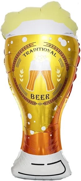Шар (31''/79 см) Фигура, Бокал пива, 1 шт. в уп.