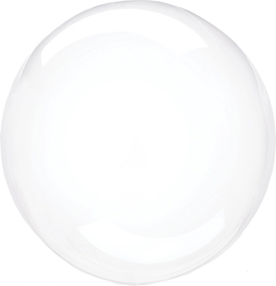 Шар (18''/46 см) Сфера Deco Bubble (черная упаковка), Прозрачный, Кристалл