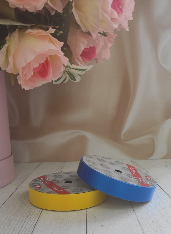 Лента ПВХ однотонная, 1,8 см 18м, синий