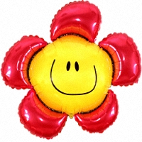FM Шар (14''/36 см) Мини-фигура, Солнечная улыбка, Красный