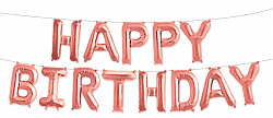 Набор шаров-букв (16''/41 см) Мини-, Надпись "Happy Birthday", Розовое Золото, в упаковке 1 шт.