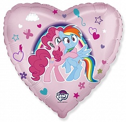 FM Шар (18''/46 см) Сердце, My Little Pony, Лошадки Пинки Пай и Радуга, Розовый